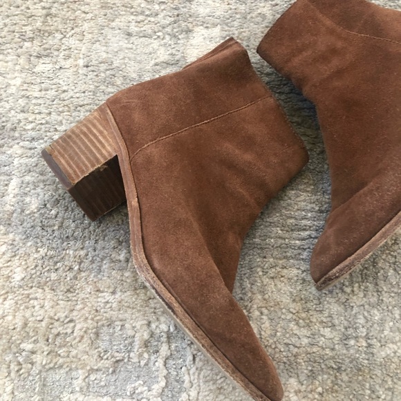 MADEWELL Brown Suede Zip Ankle Fashion Boots Bootie Size 7 - Picture 3 of 14